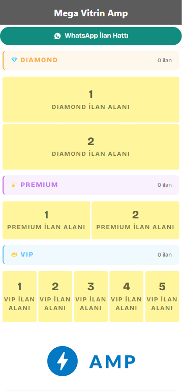 Mega Vitrin PHP İlan Vitrini