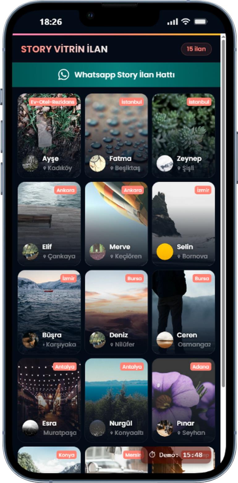 Story Vitrin İlan + Üye Paneli + Amp Eklentisi